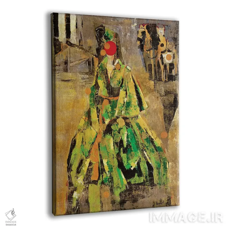 تابلو انتزاعی اسکارلت اثر ماچیارولی - نمای پرسپکتیو محصول