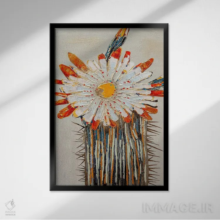 تابلو دکوراتیو آفتاب کوچک اثر ماچیارولی - نمای قابدار مشکی