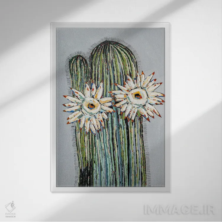 تابلو دکوراتیو شکوفه توسکانی اثر ماچیارولی - نمای قابدار سفید