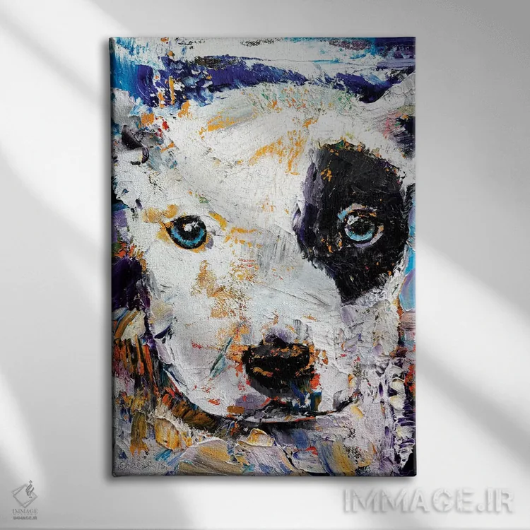 تابلو دکوراتیو توله پیت بول اثر مایکل کریس - نمای روبهرو روی دیوار