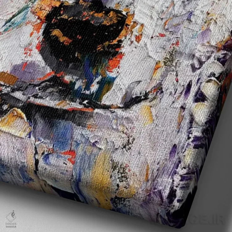 تابلو دکوراتیو توله پیت بول اثر مایکل کریس - نمای نزدیک بافت بوم