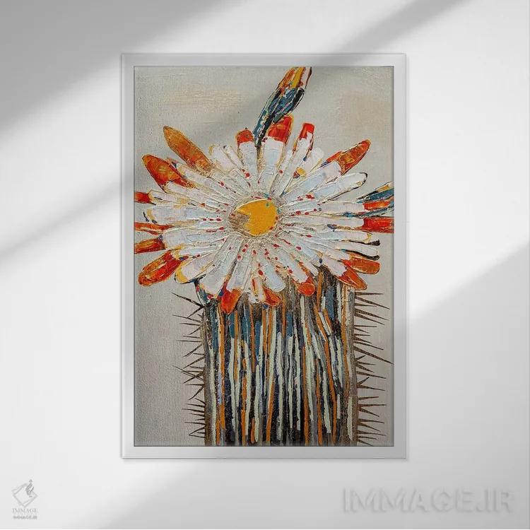 تابلو دکوراتیو آفتاب کوچک اثر ماچیارولی - نمای قابدار سفید