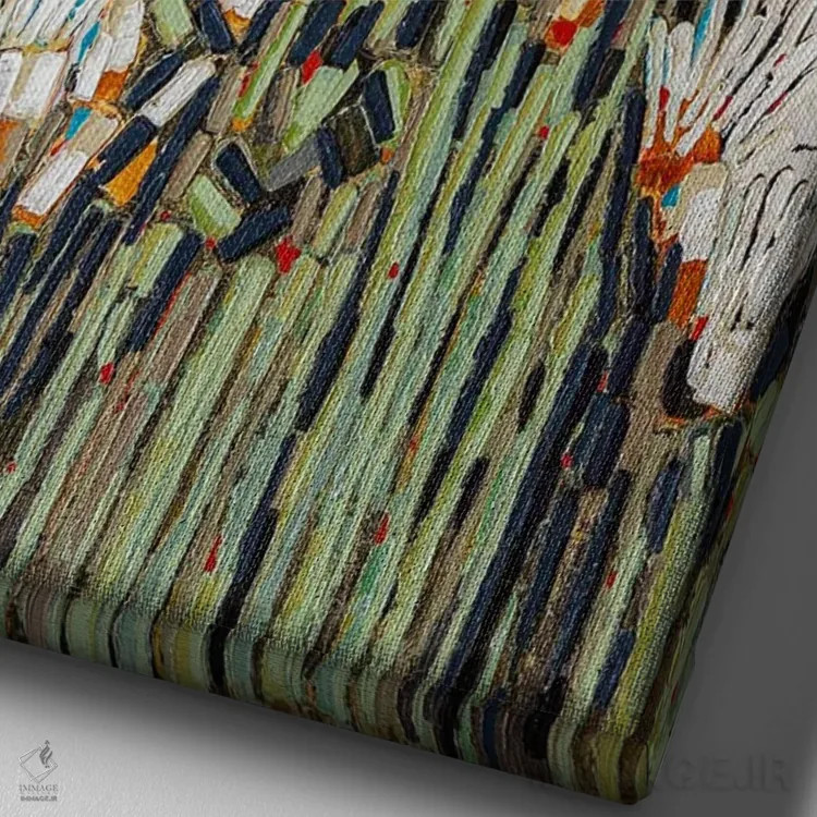 تابلو دکوراتیو دره هو اثر ماچیارولی - نمای نزدیک بافت بوم