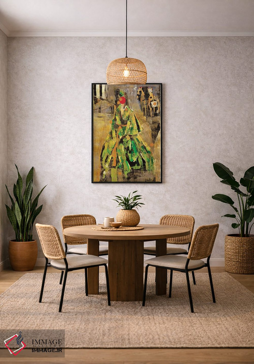 تابلو انتزاعی اسکارلت اثر ماچیارولی - D3B