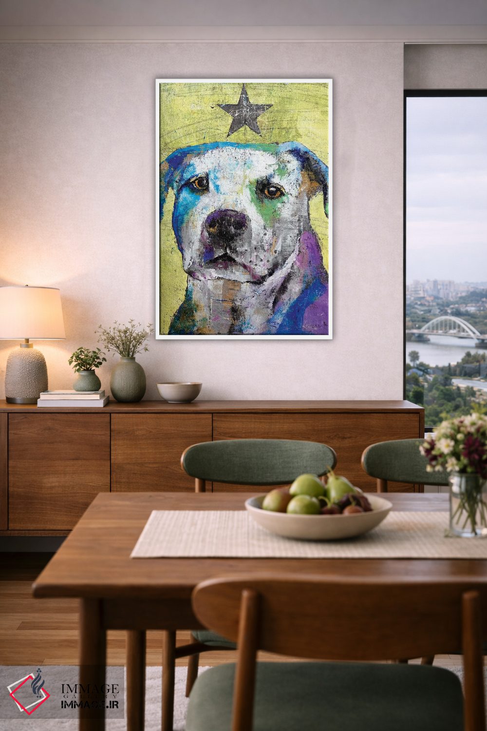 تابلو دکوراتیو پیت بول تریر اثر مایکل کریس - D5W