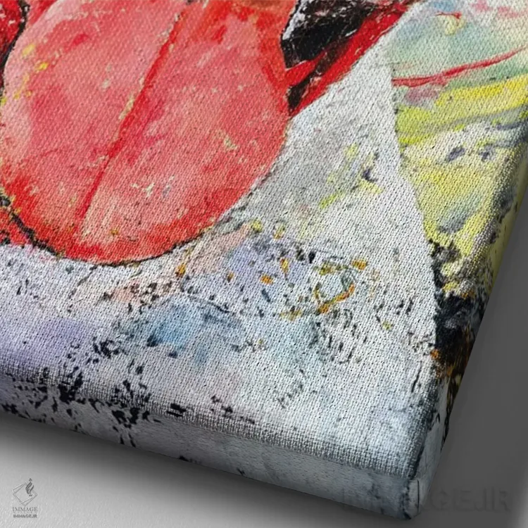 تابلو دکوراتیو پیت بول اثر مایکل کریس - نمای نزدیک بافت بوم