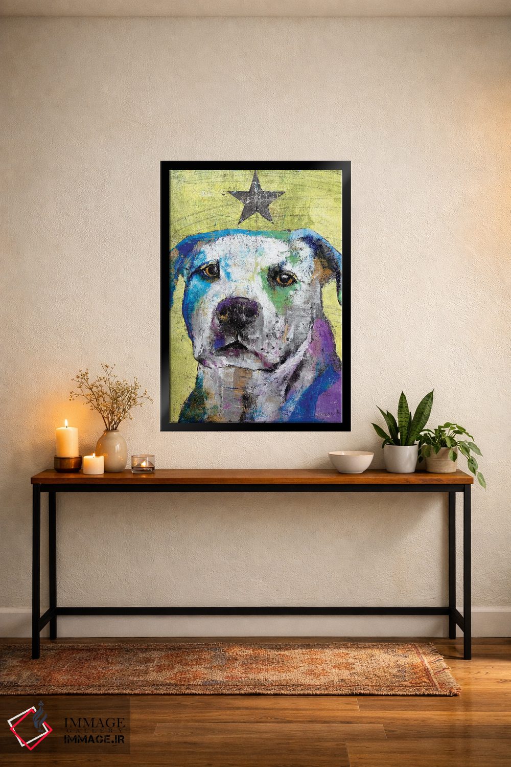 تابلو دکوراتیو پیت بول تریر اثر مایکل کریس - D4B