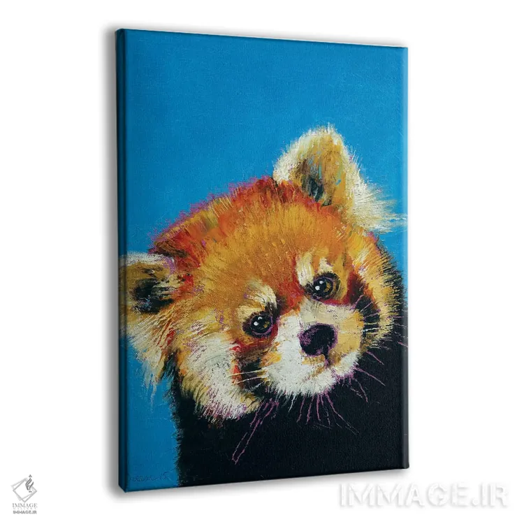 تابلو دکوراتیو پاندای قرمز اثر مایکل کریس - نمای پرسپکتیو محصول