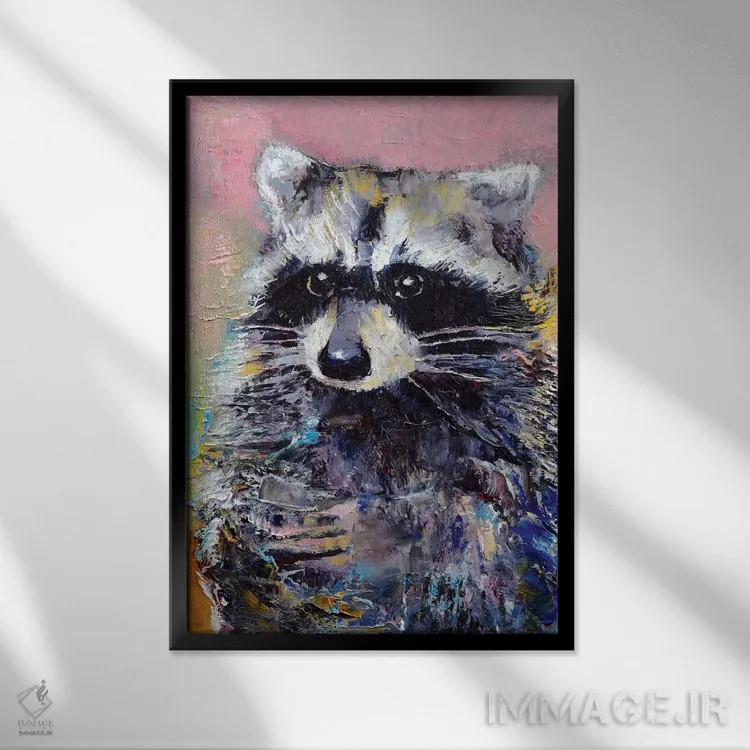 تابلو دکوراتیو راکن اثر مایکل کریس - نمای قابدار مشکی