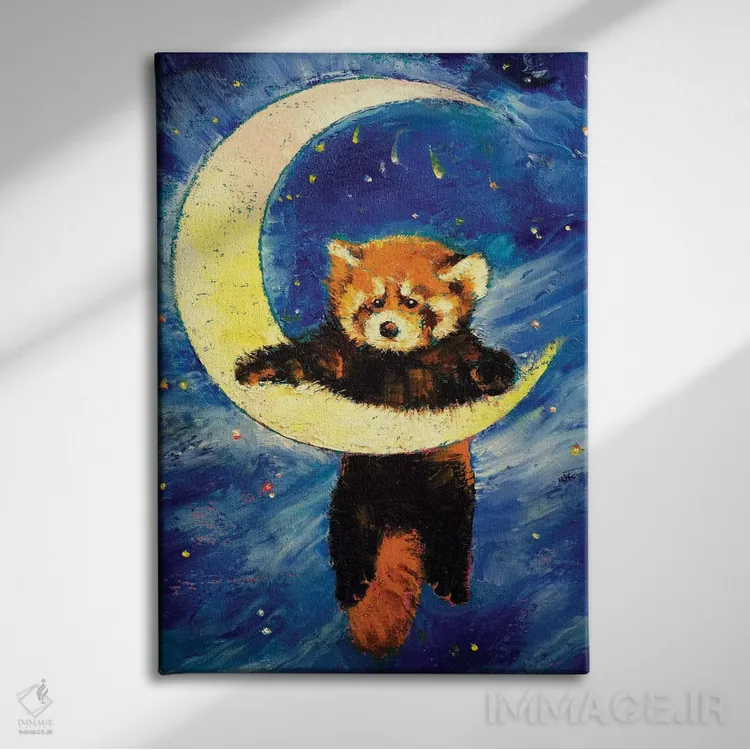 تابلو دکوراتیو ستاره های پاندای قرمز اثر مایکل کریس - نمای روبهرو روی دیوار