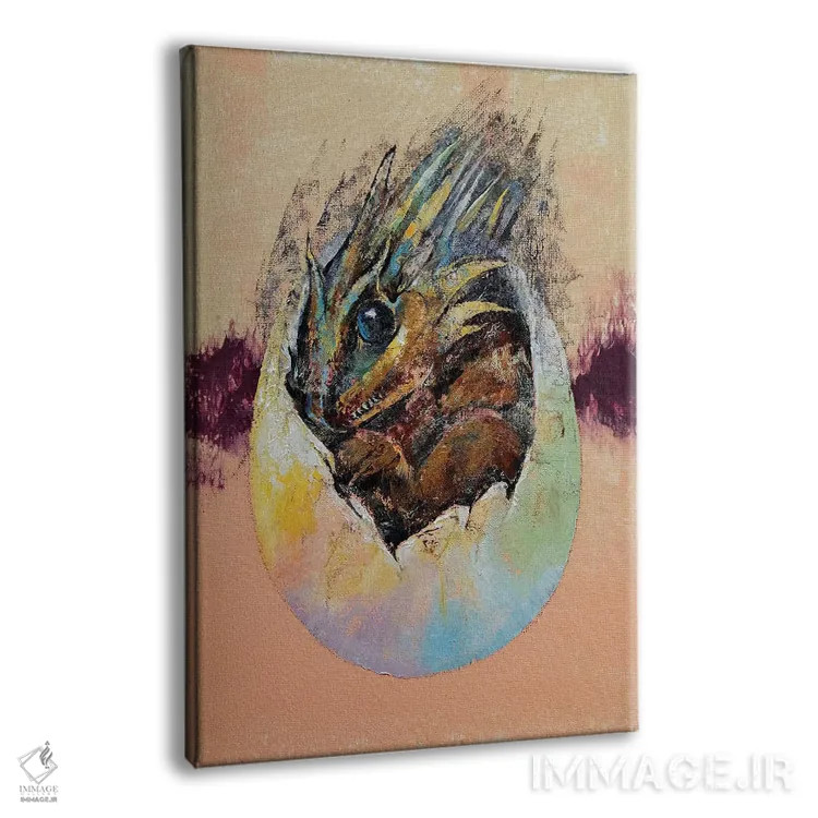 تابلو دکوراتیو اژدهای کوچک اثر مایکل کریس - نمای پرسپکتیو محصول