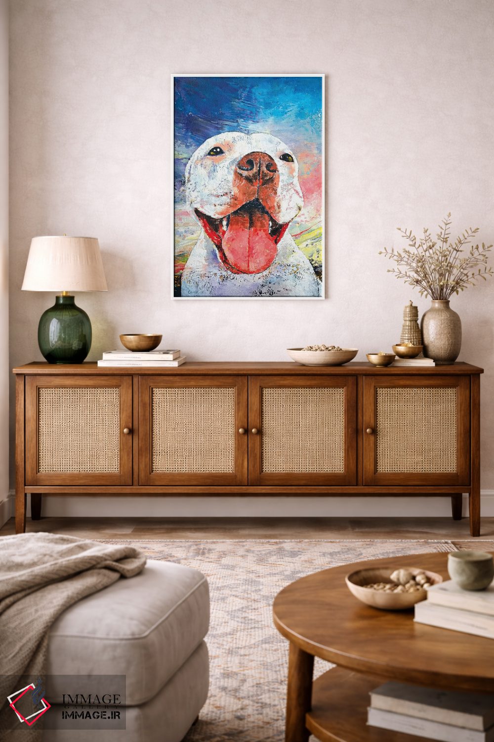 تابلو دکوراتیو پیت بول اثر مایکل کریس - D2W