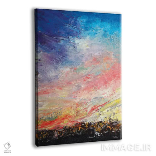 تابلو انتزاعی آتش سوزی جنگل اثر مایکل کریس - نمای پرسپکتیو محصول