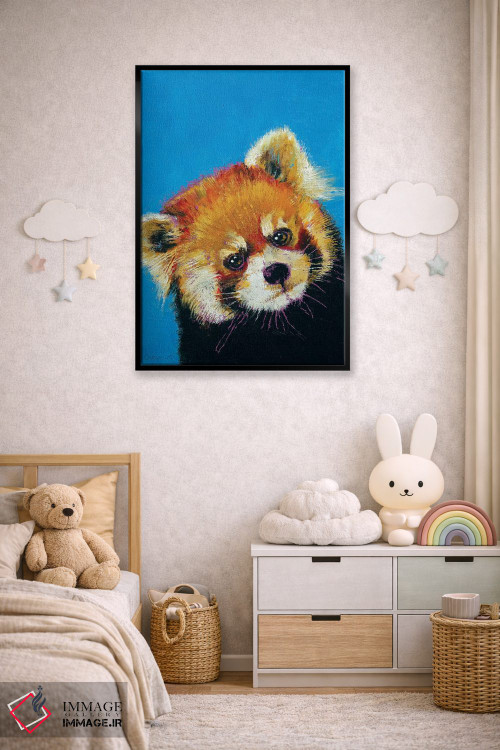 تابلو دکوراتیو پاندای قرمز اثر مایکل کریس - D5B