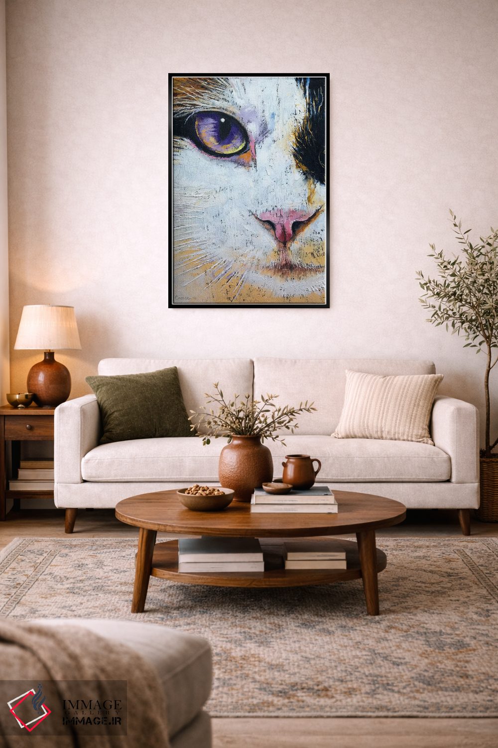 تابلو دکوراتیو گربه رگدال اثر مایکل کریس - D6B