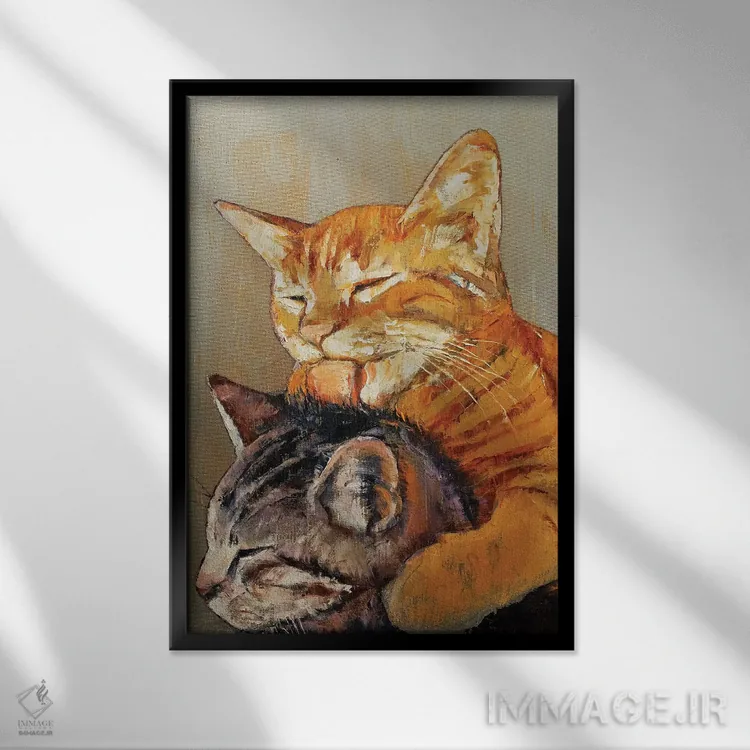 تابلو دکوراتیو دوستان اثر مایکل کریس - نمای قابدار مشکی