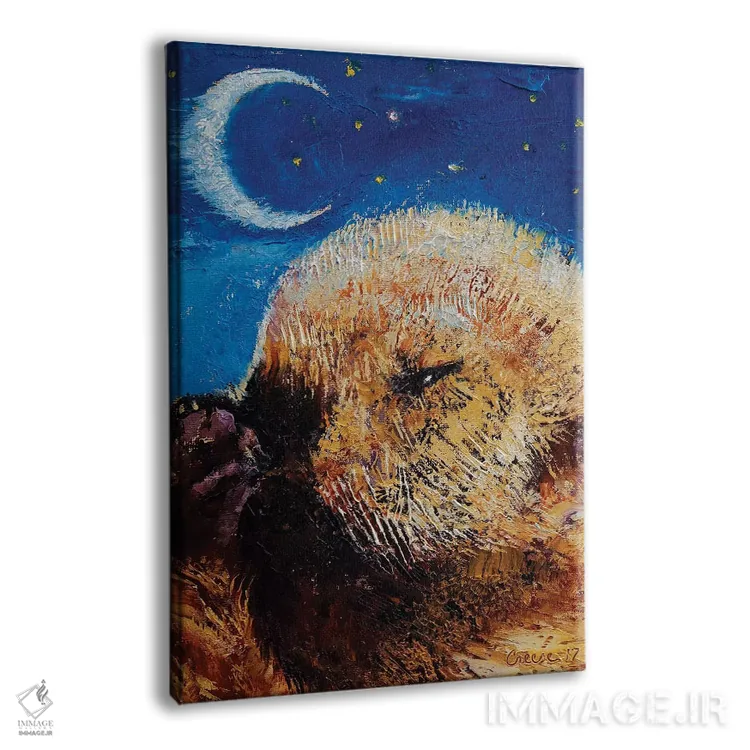 تابلو دکوراتیو بچه سمور دریایی اثر مایکل کریس - نمای پرسپکتیو محصول