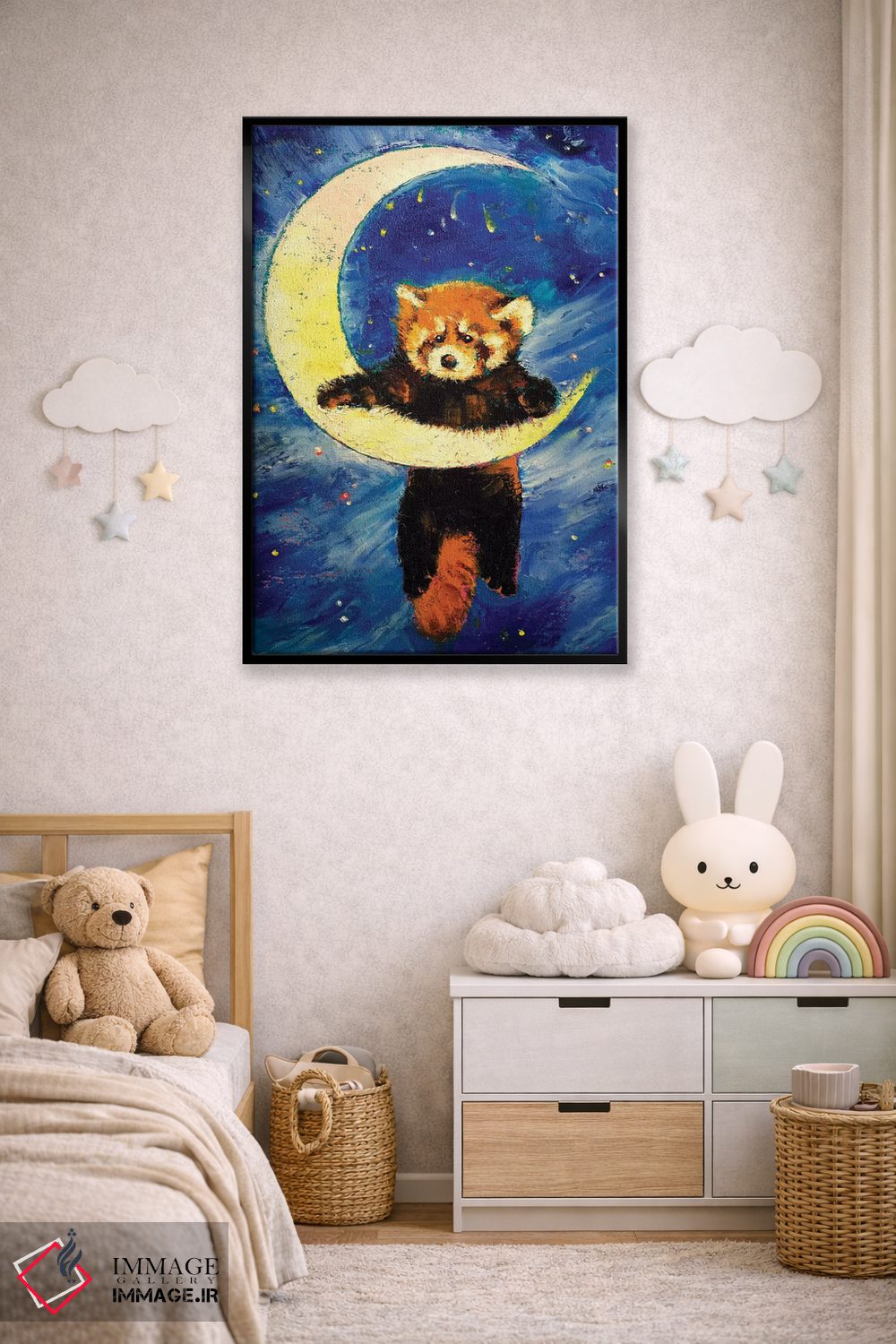 تابلو دکوراتیو ستاره های پاندای قرمز اثر مایکل کریس - D5B