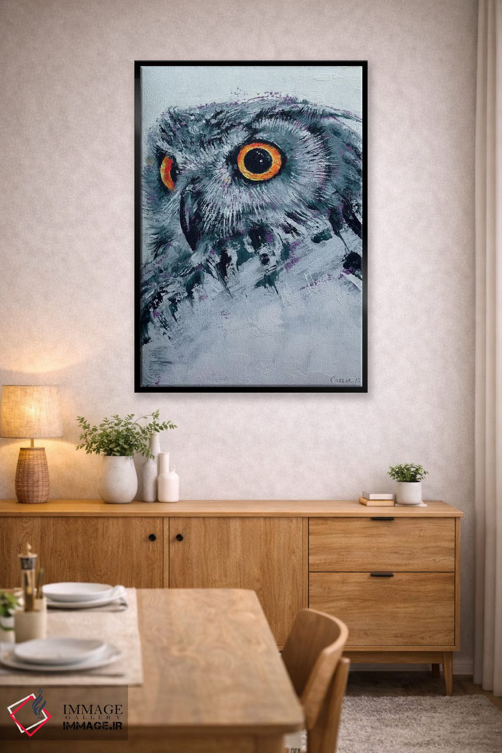 تابلو دکوراتیو جغد روح اثر مایکل کریس - D4B