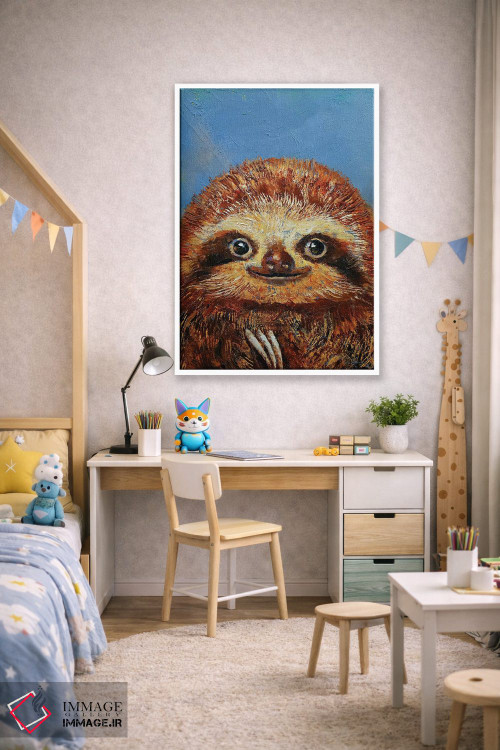 تابلو دکوراتیو تنبل کوچولو اثر مایکل کریس - D1W