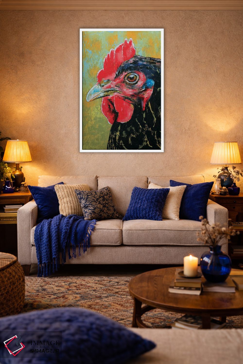 تابلو دکوراتیو خروس اثر مایکل کریس - D2W