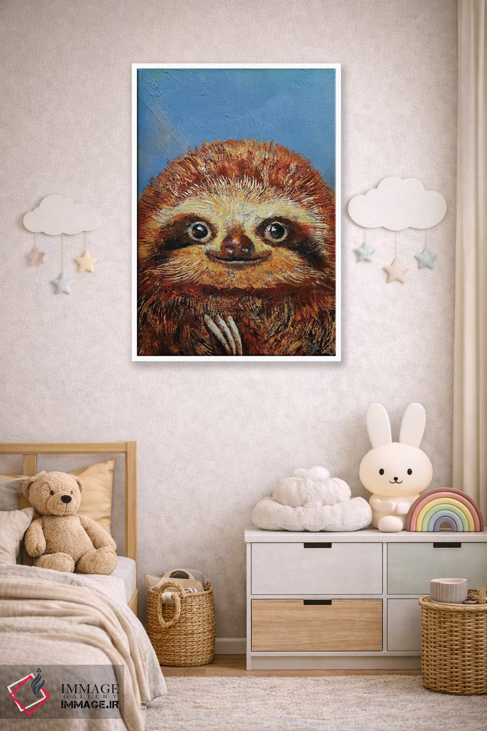 تابلو دکوراتیو تنبل کوچولو اثر مایکل کریس - D3W