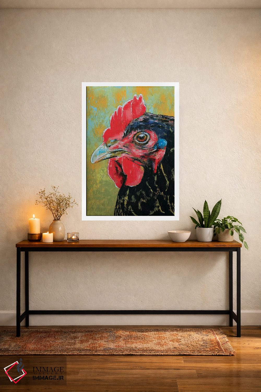 تابلو دکوراتیو خروس اثر مایکل کریس - D3W