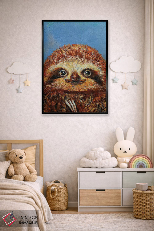 تابلو دکوراتیو تنبل کوچولو اثر مایکل کریس - D6B