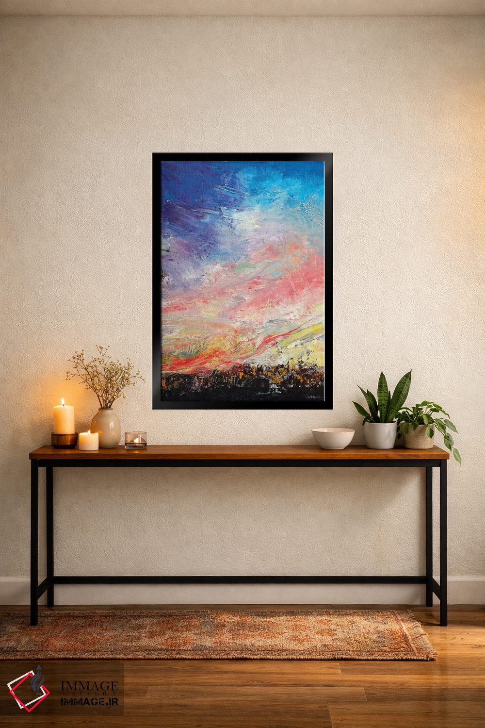 تابلو انتزاعی آتش سوزی جنگل اثر مایکل کریس - D4B