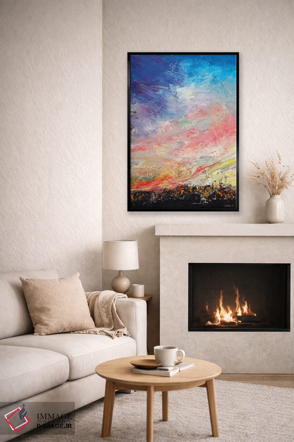 تابلو انتزاعی آتش سوزی جنگل اثر مایکل کریس - D6B