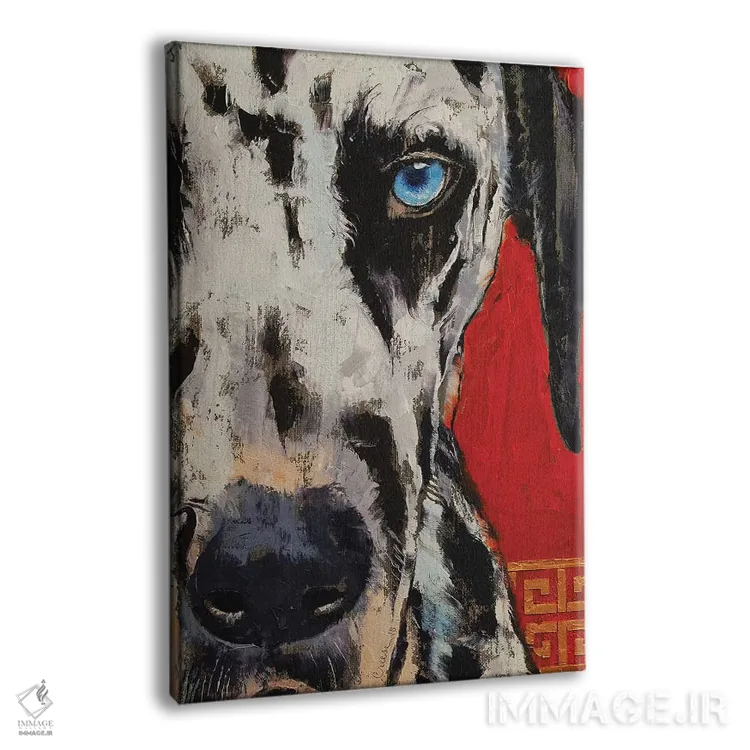 تابلو دکوراتیو دالماتین اثر مایکل کریس - نمای پرسپکتیو محصول