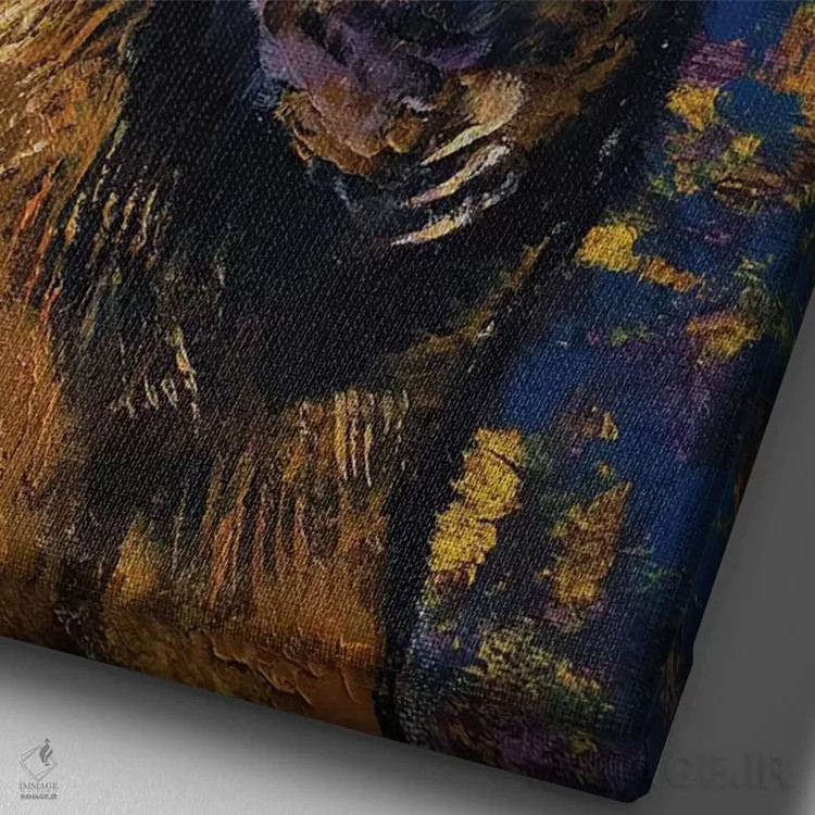 تابلو دکوراتیو فرت سلطنتی اثر مایکل کریس - نمای نزدیک بافت بوم
