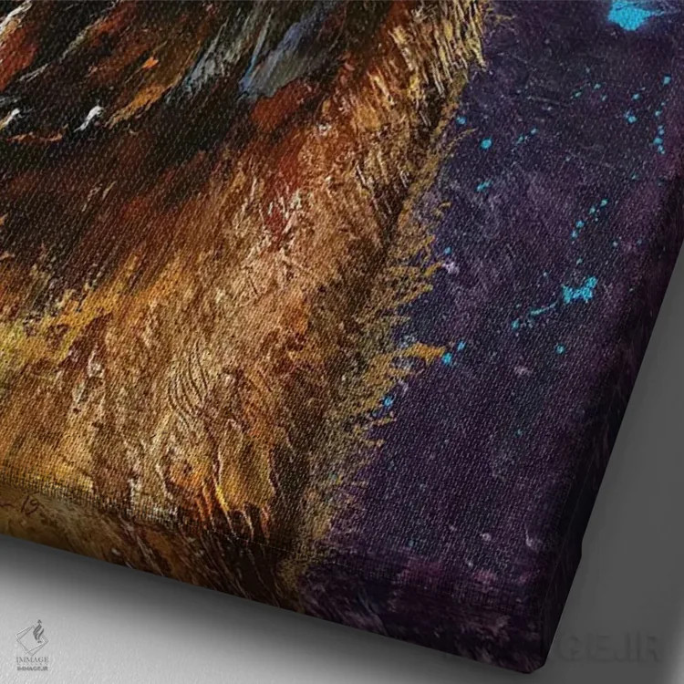 تابلو دکوراتیو فرت سمورینه اثر مایکل کریس - نمای نزدیک بافت بوم