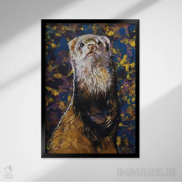 تابلو دکوراتیو فرت سلطنتی اثر مایکل کریس - نمای قابدار مشکی