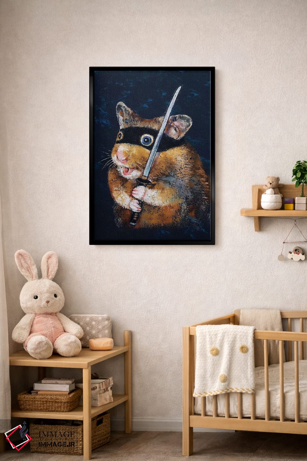 تابلو دکوراتیو همستر نینجا اثر مایکل کریس - D4B