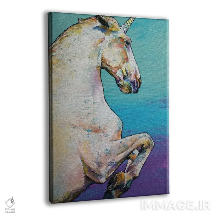 تابلو دکوراتیو تک شاخ سفید اثر مایکل کریس - نمای پرسپکتیو محصول