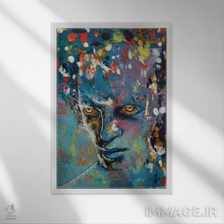 تابلو دکوراتیو بیگانه اثر مایکل کریس - نمای قابدار سفید