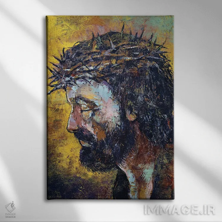 تابلو دکوراتیو عیسی مسیح اثر مایکل کریس - نمای روبهرو روی دیوار