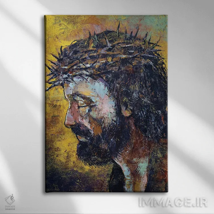 تابلو دکوراتیو عیسی مسیح اثر مایکل کریس - نمای روبهرو روی دیوار