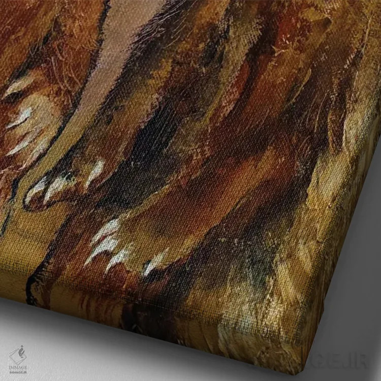 تابلو دکوراتیو فرت ها اثر مایکل کریس - نمای نزدیک بافت بوم