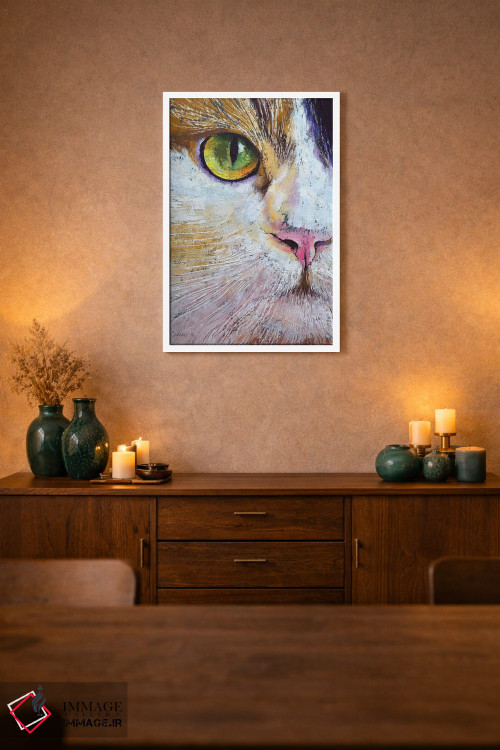 تابلو دکوراتیو گربه کالیکو اثر مایکل کریس - D1W