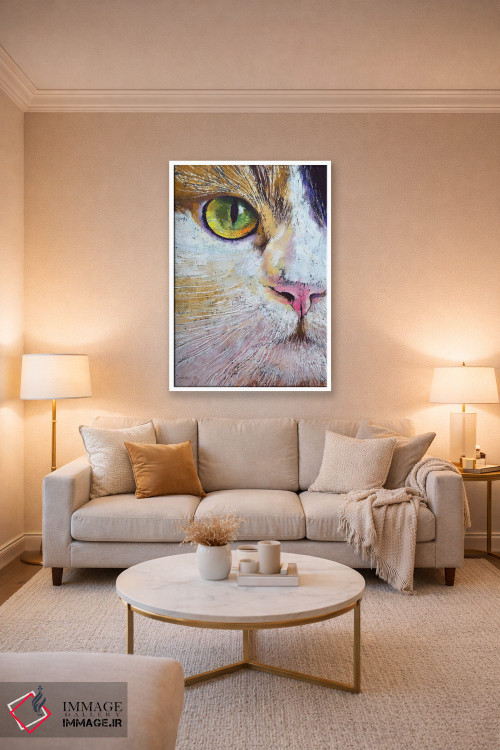 تابلو دکوراتیو گربه کالیکو اثر مایکل کریس - D3W