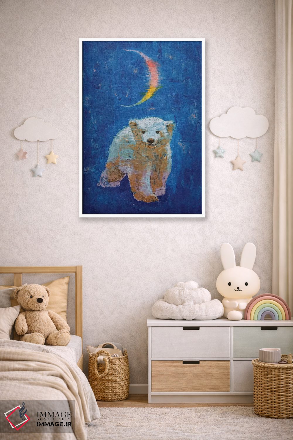 تابلو دکوراتیو توله خرس قطبی اثر مایکل کریس - D3W