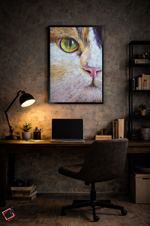 تابلو دکوراتیو گربه کالیکو اثر مایکل کریس - D6B