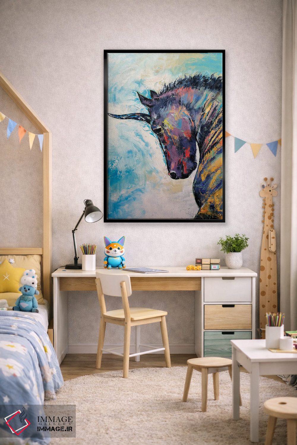 تابلو دکوراتیو تک شاخ تیره اثر مایکل کریس - D2B