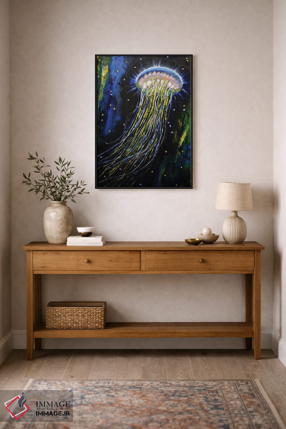 تابلو دکوراتیو عروس دریایی در فضا اثر مایکل کریس - D2B