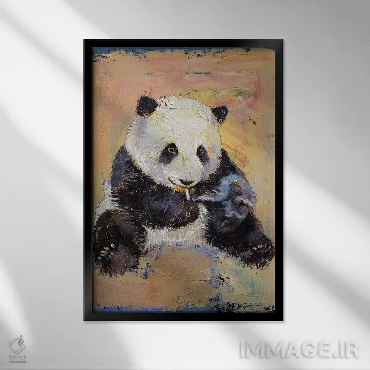 تابلو دکوراتیو وقت سیگار اثر مایکل کریس - نمای قابدار مشکی