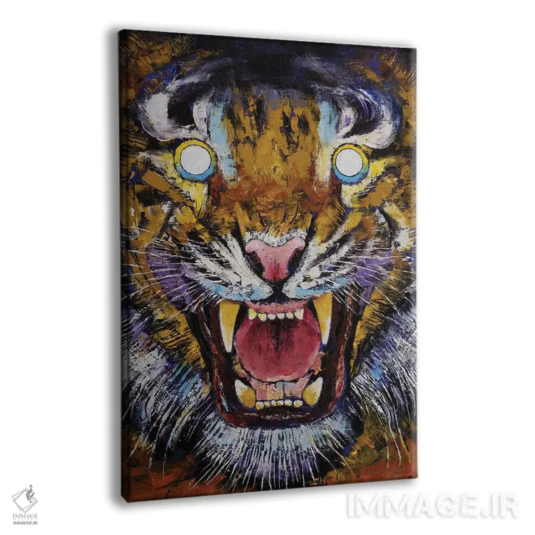 تابلو دکوراتیو سال ببر اثر مایکل کریس - نمای پرسپکتیو محصول