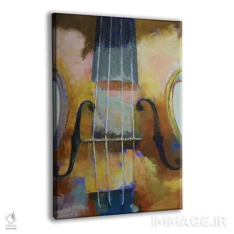 تابلو دکوراتیو نقاشی ویولن اثر مایکل کریس - نمای پرسپکتیو محصول