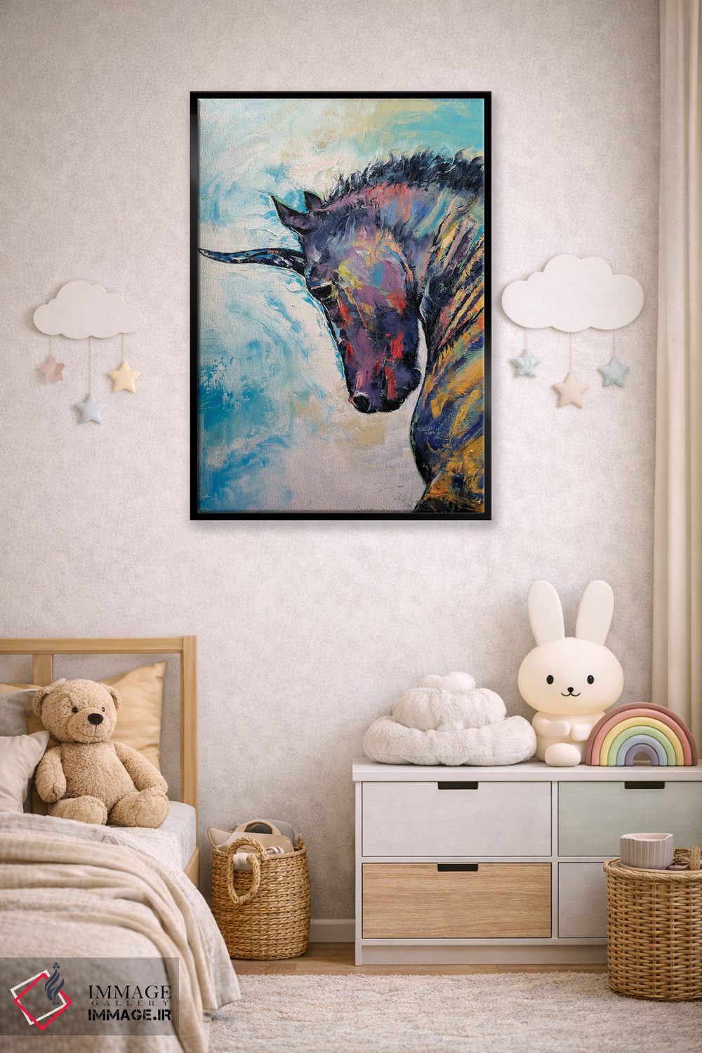 تابلو دکوراتیو تک شاخ تیره اثر مایکل کریس - D6B